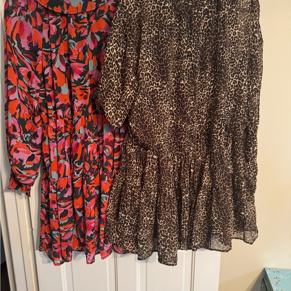 Two for one! Floral and Leopard Print babydoll Dresses - Picture 3 of 5